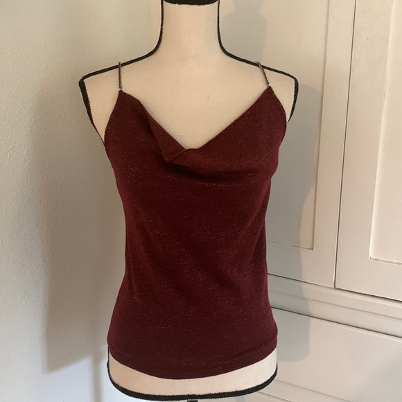 Sam Edelman Irina Cowl Neck Rhinestone Strap Camisole In size S - Picture 3 of 14